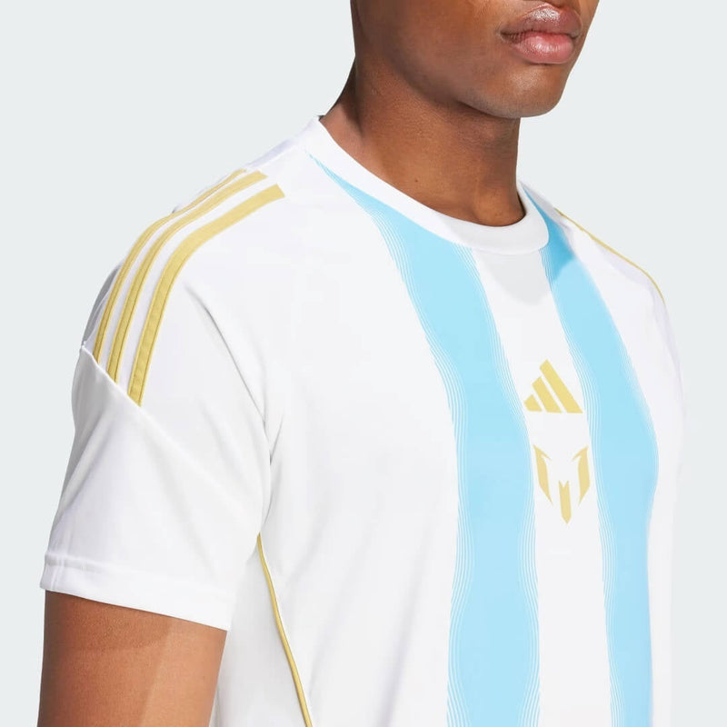 Camisa Adidas X Messi  “Spark Gen10s” 2024/25 Torcedor Masculino - Branco/Azul Celeste