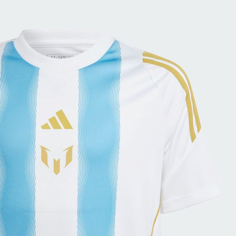 Camisa Adidas X Messi  “Spark Gen10s” 2024/25 Torcedor Masculino - Branco/Azul Celeste