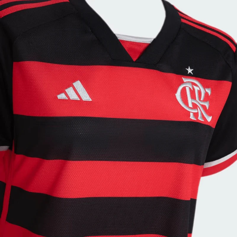 Camisola Feminina Flamengo I 24/25 Adidas - Rubro Negro