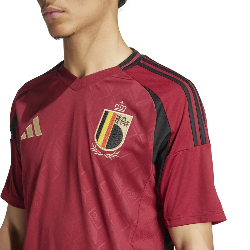 Camisa Bélgica Home 24/25 s/n° Torcedor Adidas Masculino - Grená