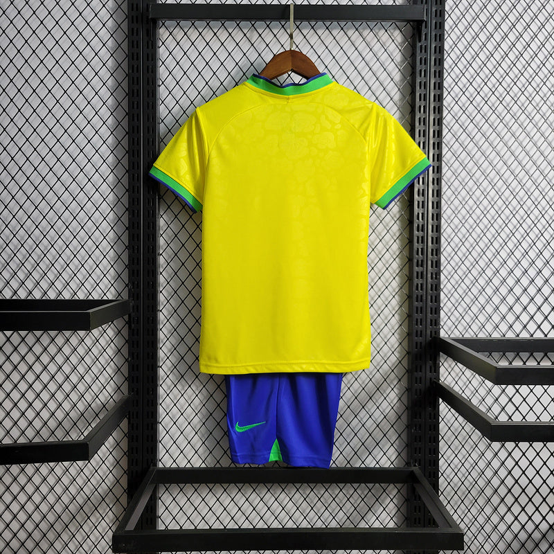 Conjunto Infantil Seleção Brasil l 22/23 - Amarelo