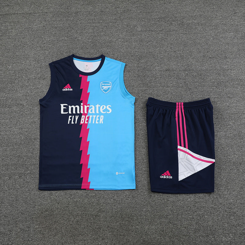 Kit Treino Arsenal I 23/24 - Azul Claro/Preto