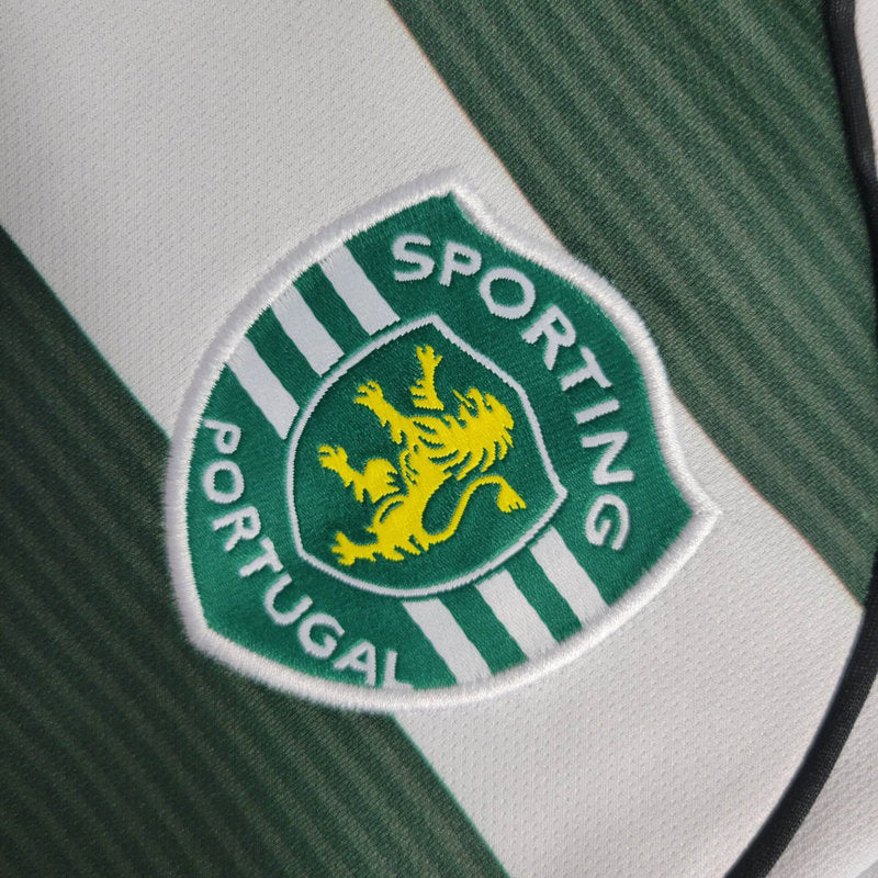 Camisola Sporting Retrô 2001/03 Manga Longa Verde