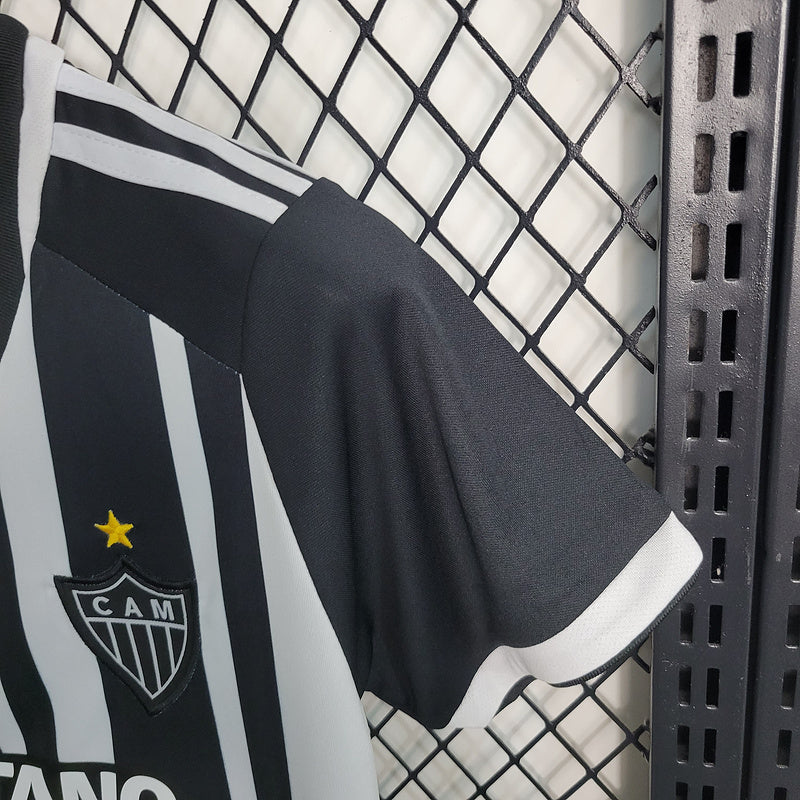 Kit Infantil Atlético de Mineiro 23/24 - Preto/Branco