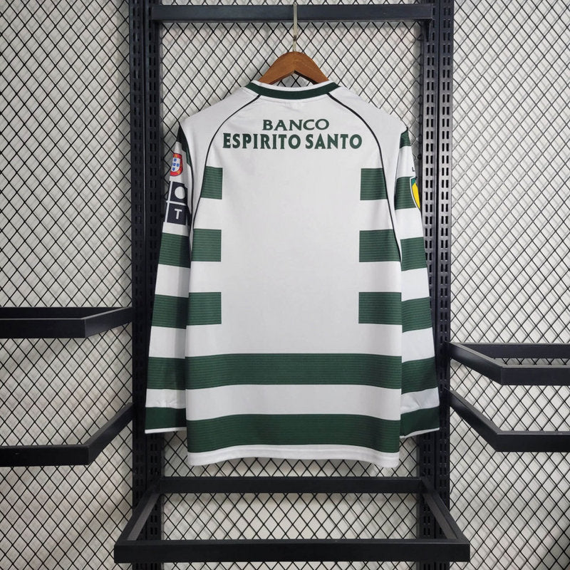 Camisola Sporting Retrô 2001/03 Manga Longa Verde