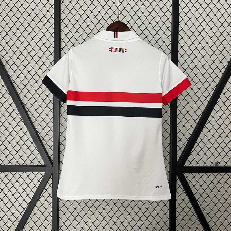 Camisola Feminina do São Paulo Home I 24/25 - Branco