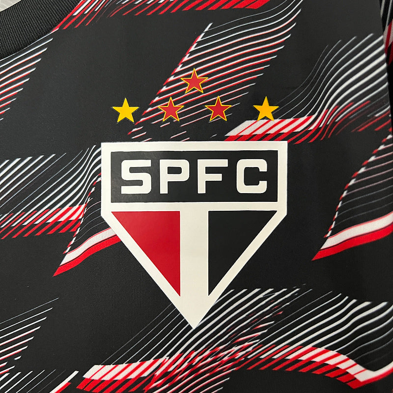 Camisola do São Paulo Pre Jogo 24/25 - Preto