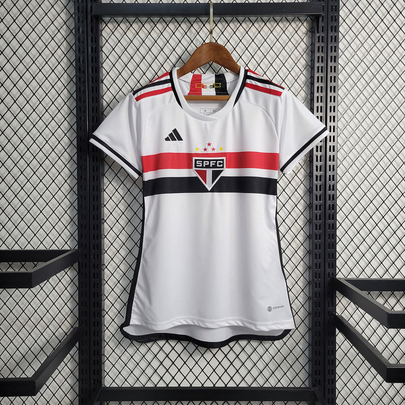 Camisola Feminina do São Paulo Home I 23/24 - Branco