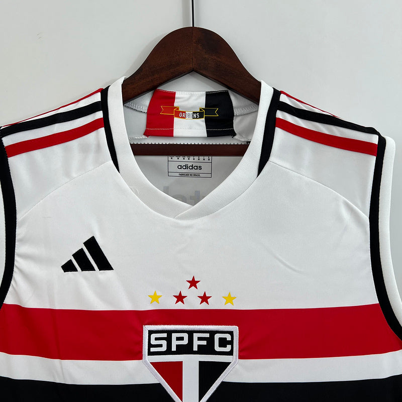 Camisola Regata do São Paulo Home I 23/24 - Branco