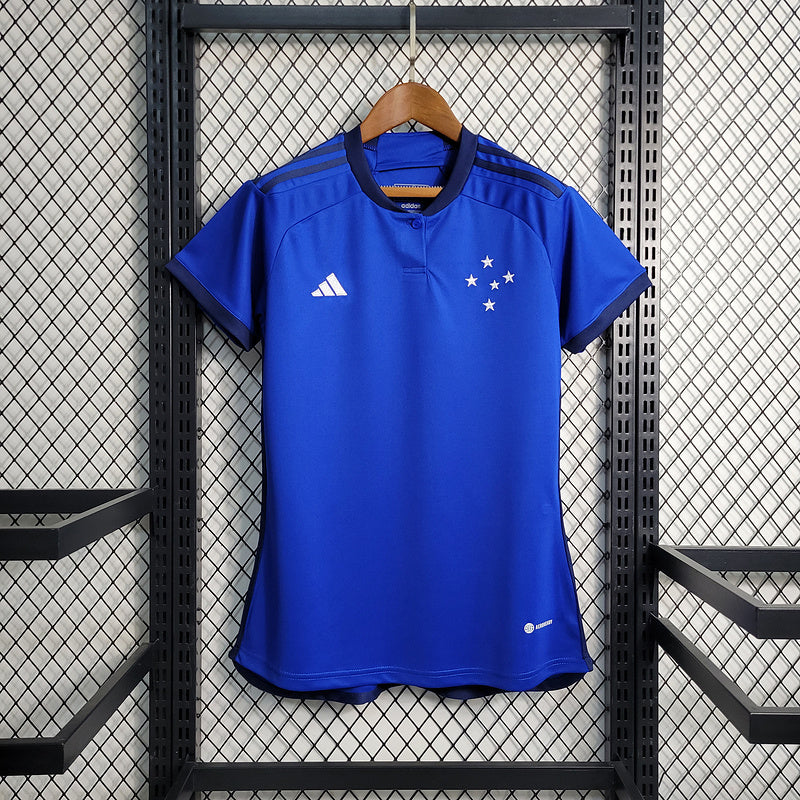 Camisola Cruzeiro Feminino Home I 23/24 Adidas - Azul