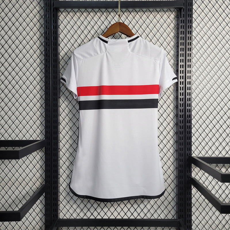 Camisola Feminina do São Paulo Home I 23/24 - Branco