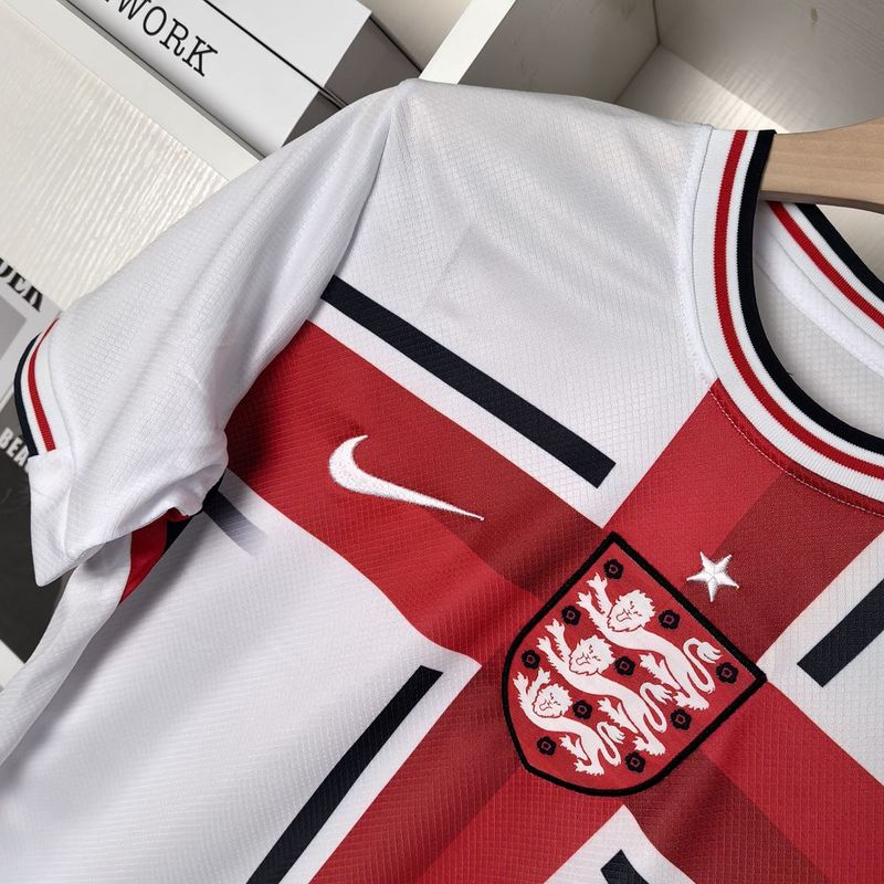 Jersey Seleção da Inglaterra Edição Especial 24/25 - Vermelho e Branco