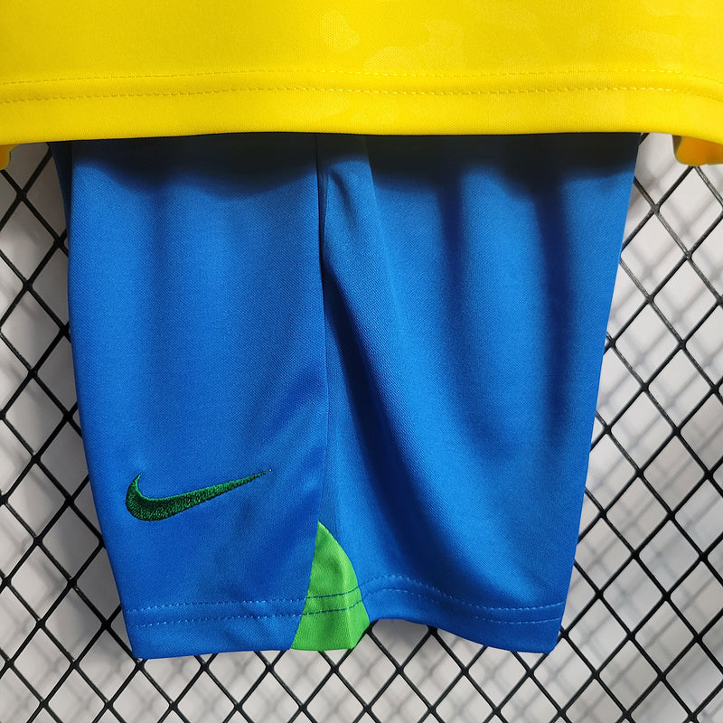 Conjunto Infantil Seleção Brasil ll 22/23 - Amarelo