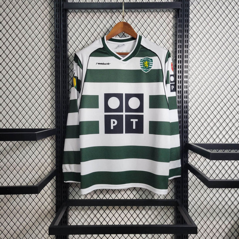 Camisa Sporting Retrô 2001/03 Manga Longa Verde