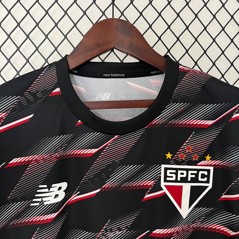 Camisola do São Paulo Pre Jogo 24/25 - Preto