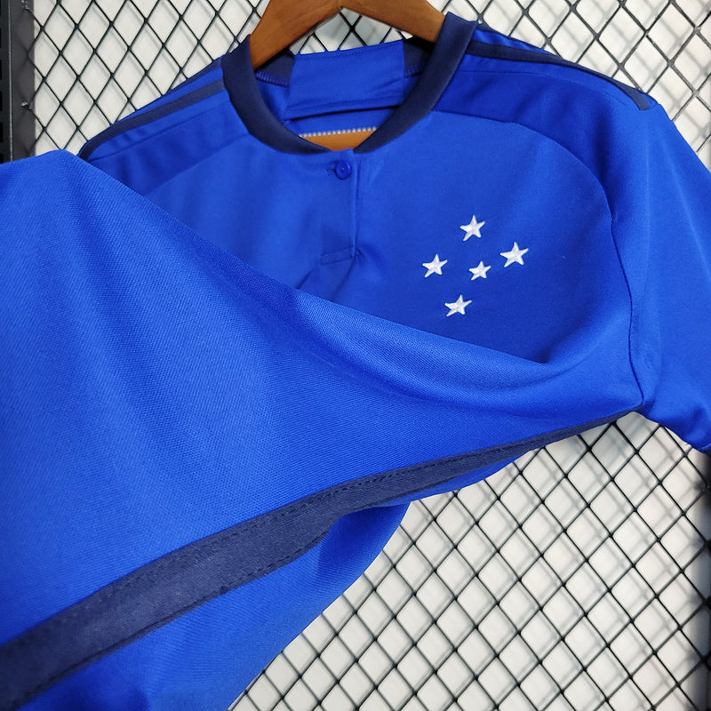 Camisola Cruzeiro Feminino Home I 23/24 Adidas - Azul