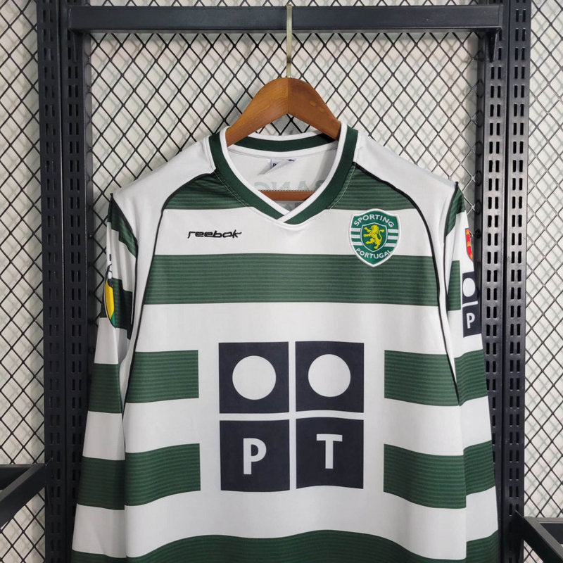 Camisa Sporting Retrô 2001/03 Manga Longa Verde