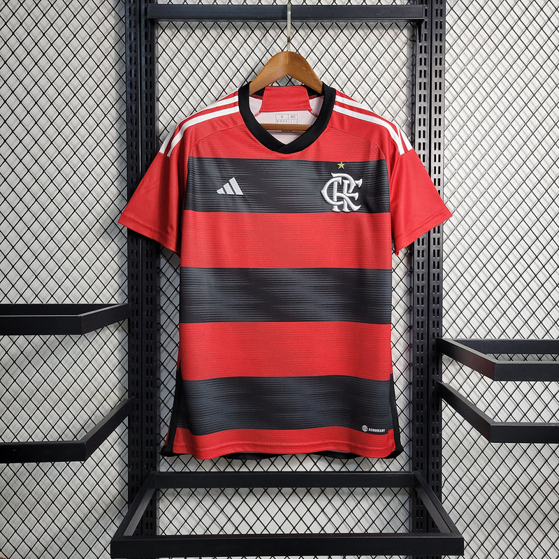 Camisa Flamengo Home 23/24 s/n° Torcedor Masculino - Vermelho/preto