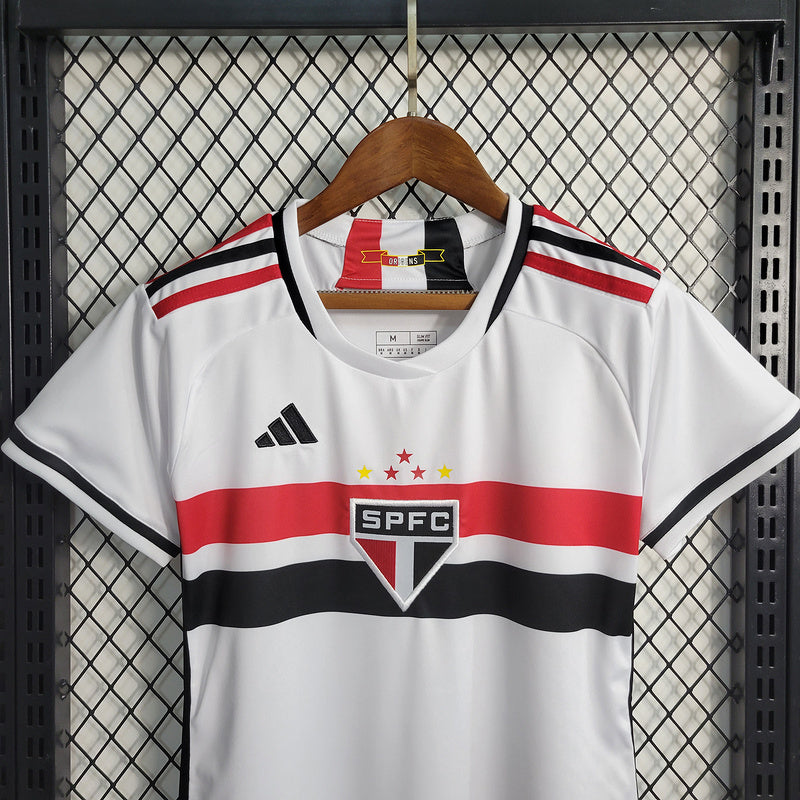 Camisola Feminina do São Paulo Home I 23/24 - Branco