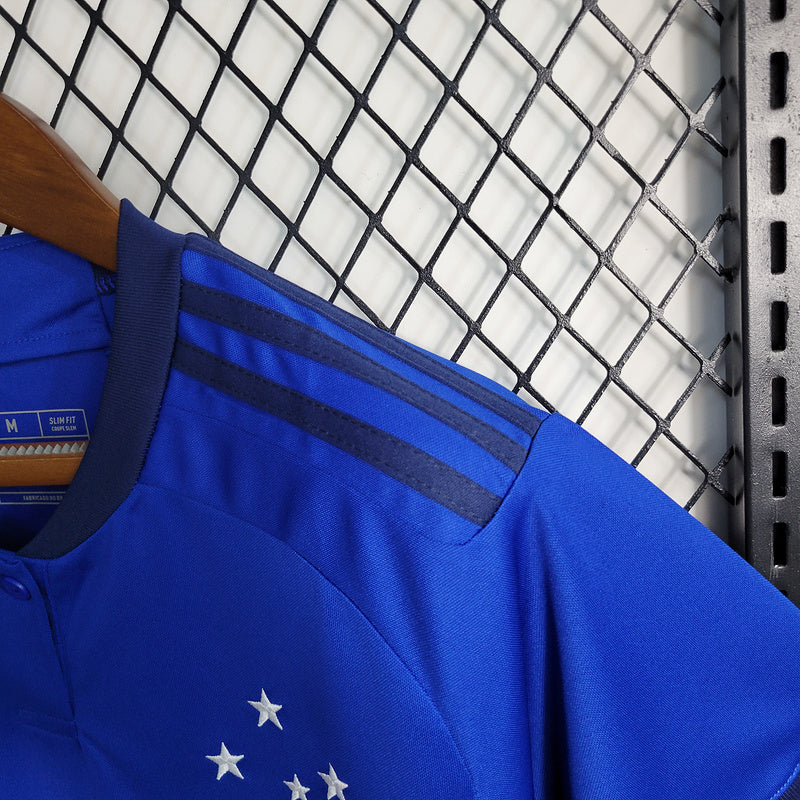 Camisa Cruzeiro Feminino Home I 23/24 Adidas - Azul