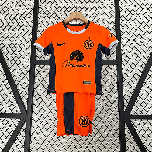 Conjunto Infantil Inter de Milão Home 23/24 - Laranja e Preto