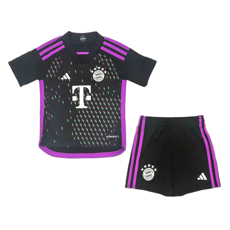 Conjunto Infantil Bayern de Munique Away 23/24 - Preto