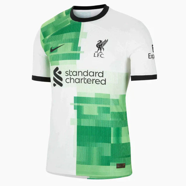 Camiseta Liverpool Away 23/24 s/n° Torcedor Masculina - Branco e Verde