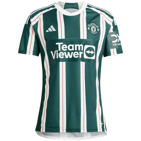 Camiseta Manchester United Away 23/24 s/n° Torcedor Masculina - Branco e Verde