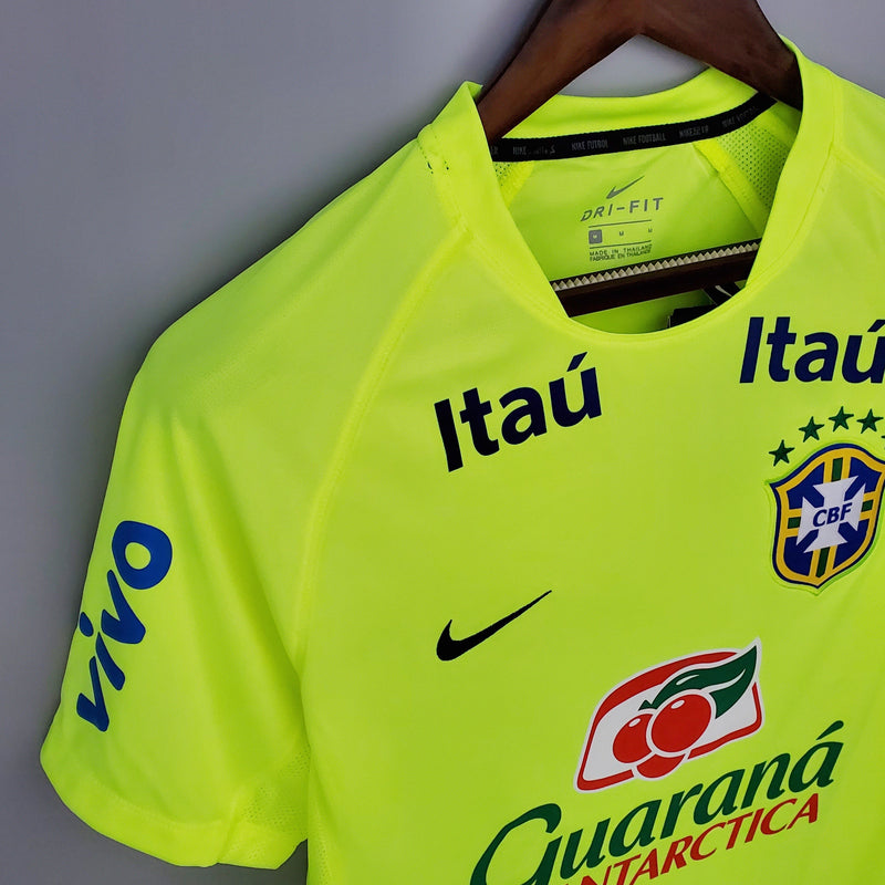 Camisa de Treino Seleção Brasil Nike - Verde Fluorescente